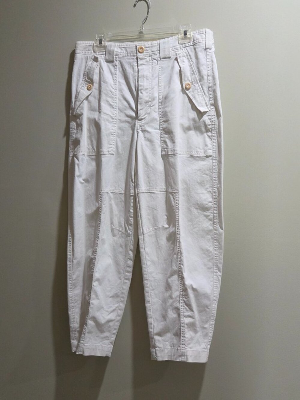 New NWOT Banana Republic Barrel Pant Size 8 Cream #802802